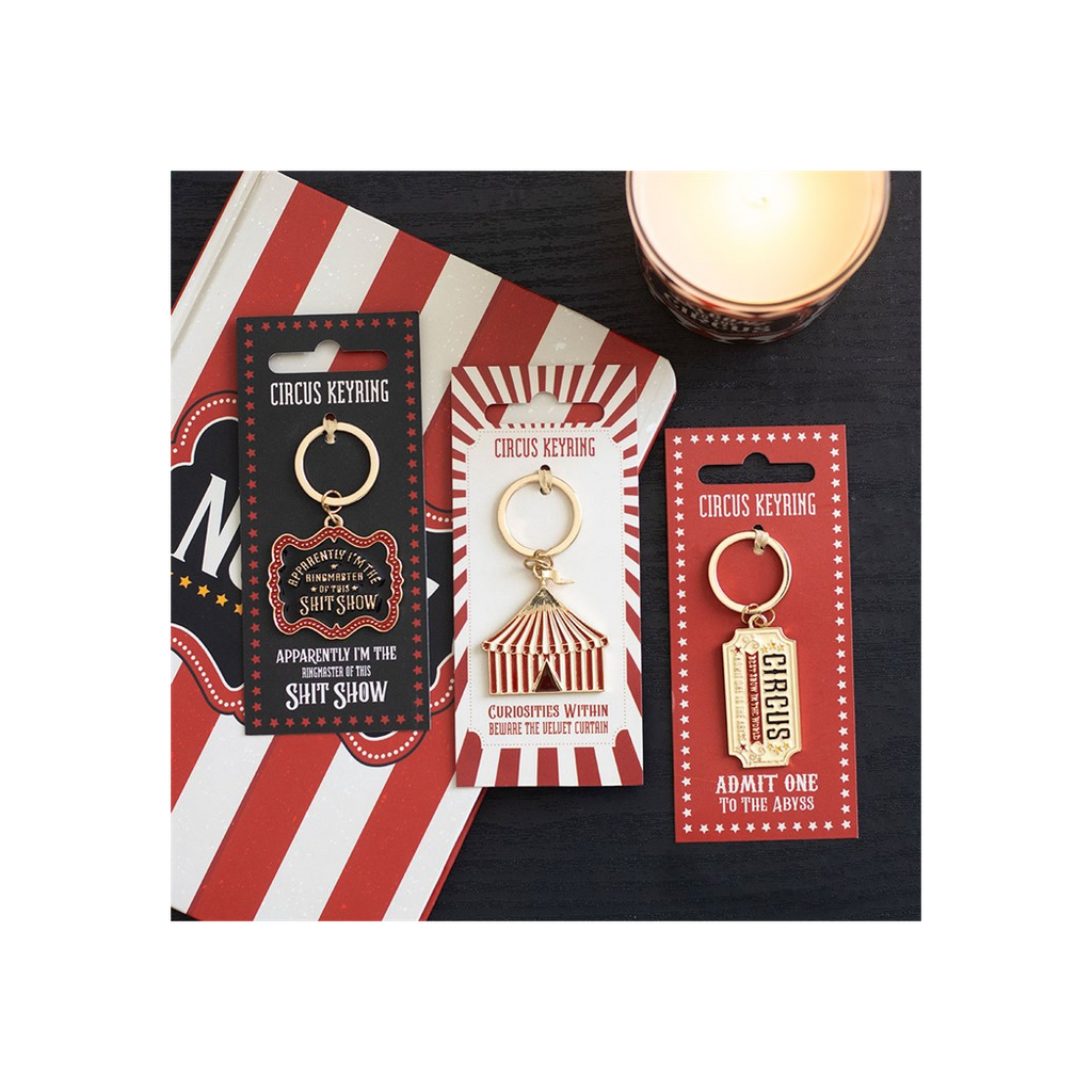 Admit One to the Abyss Circus Ticket Keyring