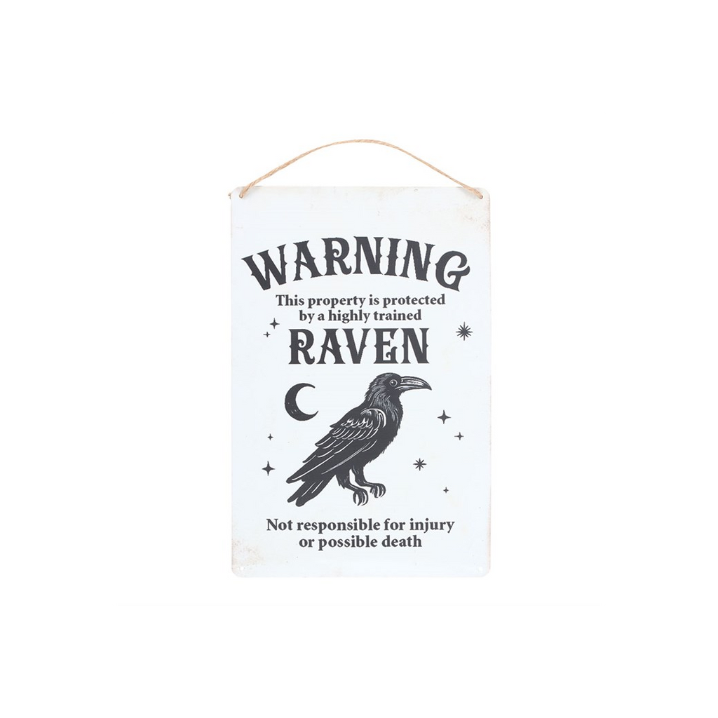 Protected by a Raven Hanging Sign