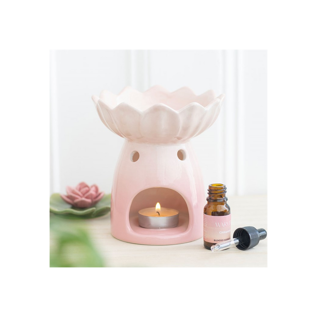 Pink Water Lily Oil Burner and Wax Warmer