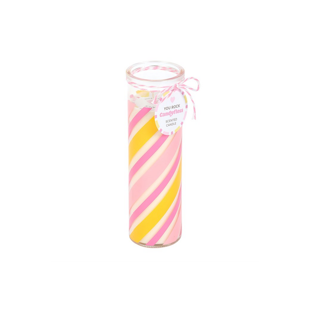 Candy Stripe Candyfloss Tube Candle