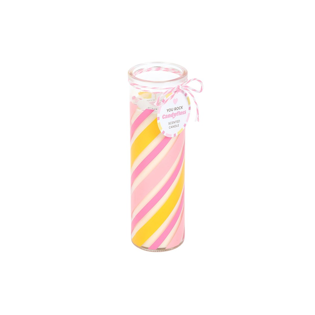Candy Stripe Candyfloss Tube Candle