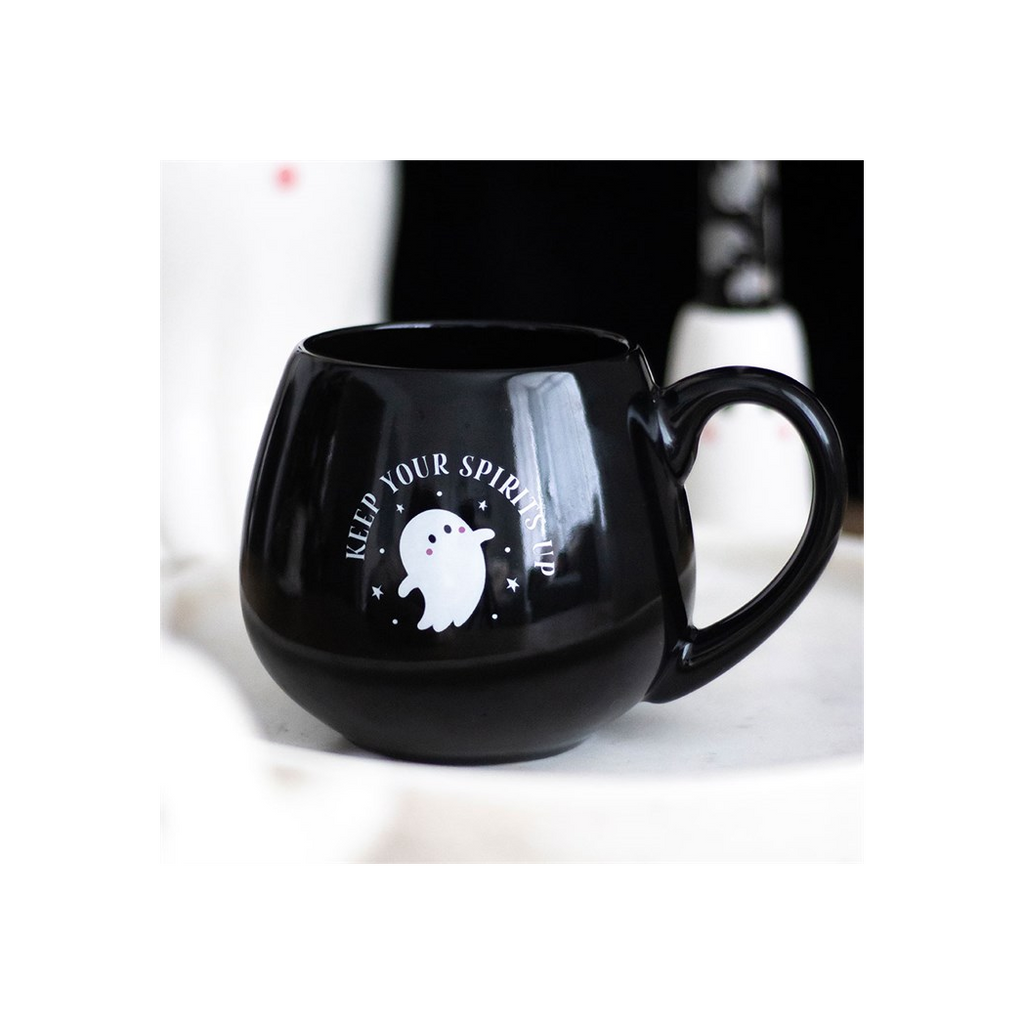 Keep Your Spirits Up Rounded Ghost Mug