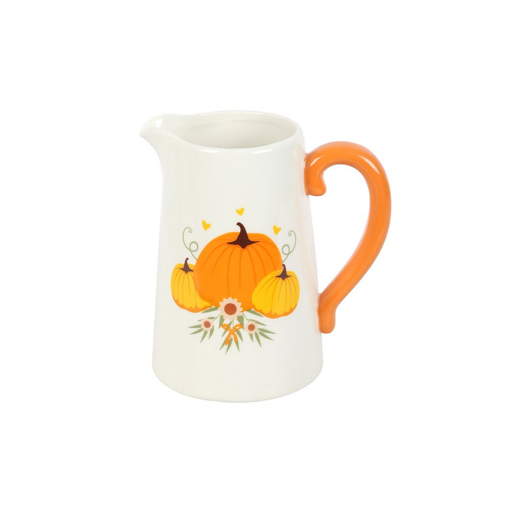 Autumn Pumpkin Ceramic Flower Jug