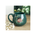 Green Sleeping Fox Rounded Mug