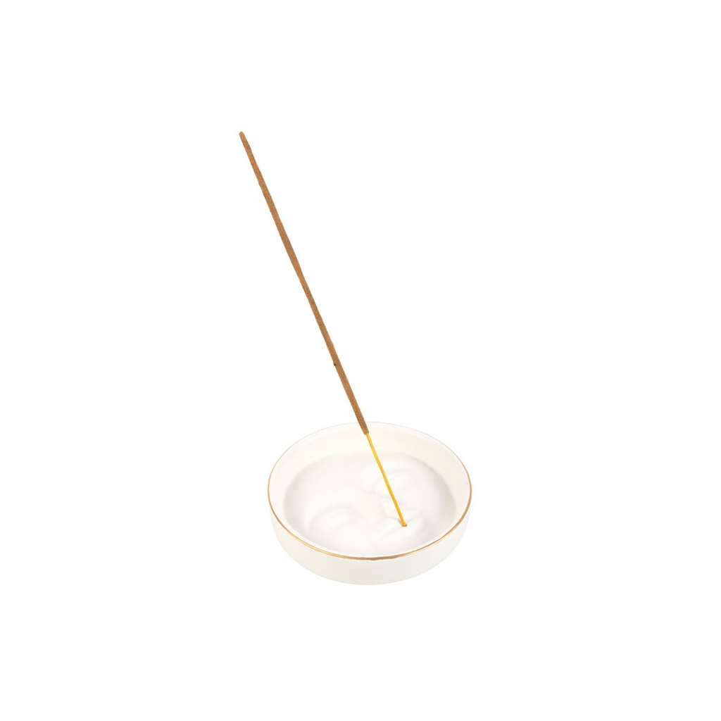 White Moon Face Incense Stick Holder
