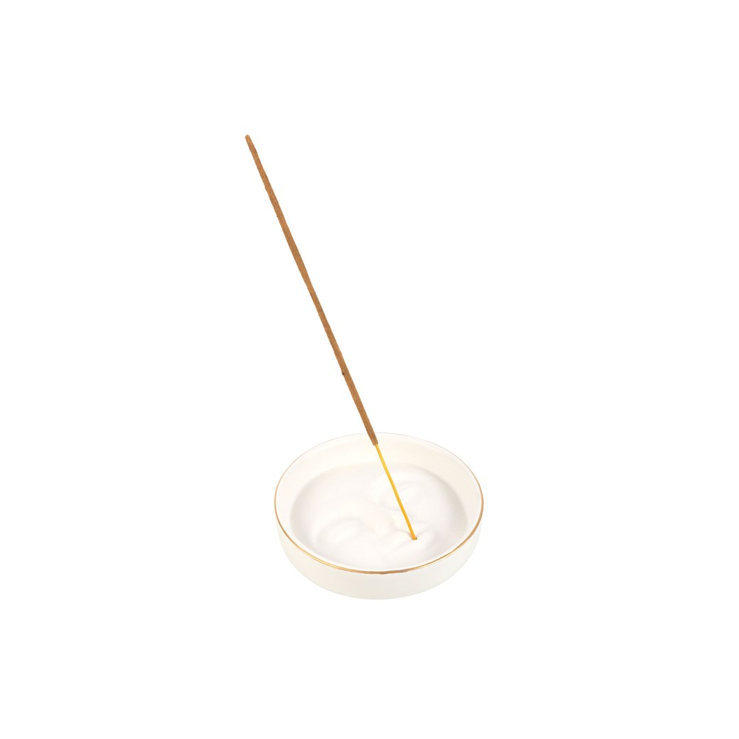White Moon Face Incense Stick Holder