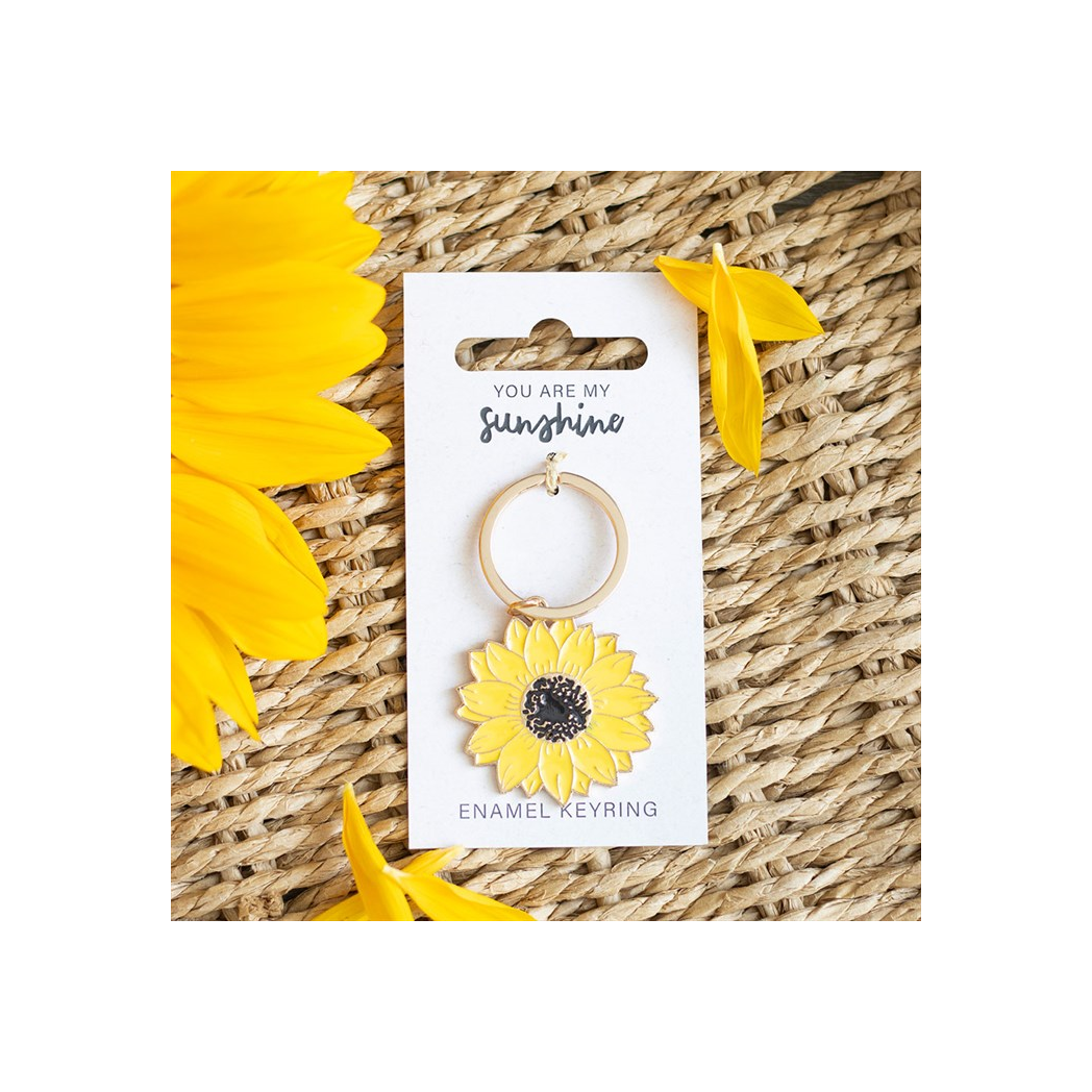 You Are My Sunshine Sunflower Keyring