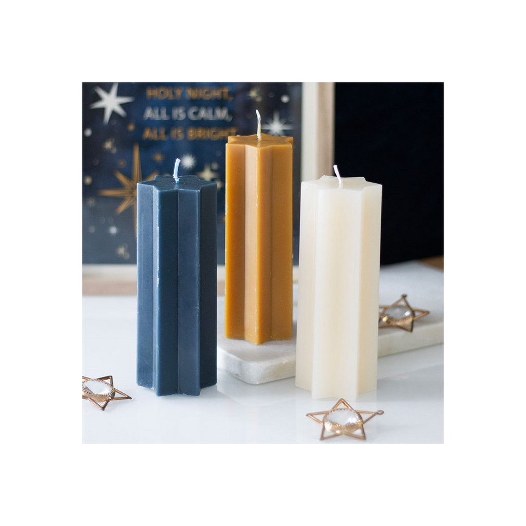 Gold Starry Night Star Shaped Taper Candle
