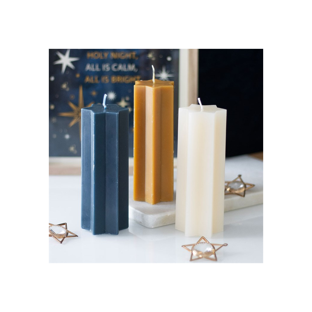 Gold Starry Night Star Shaped Taper Candle