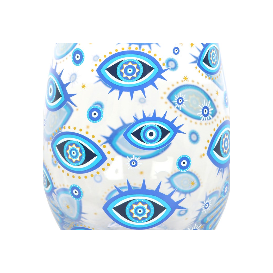 All Seeing Eye Print Stemless Glass