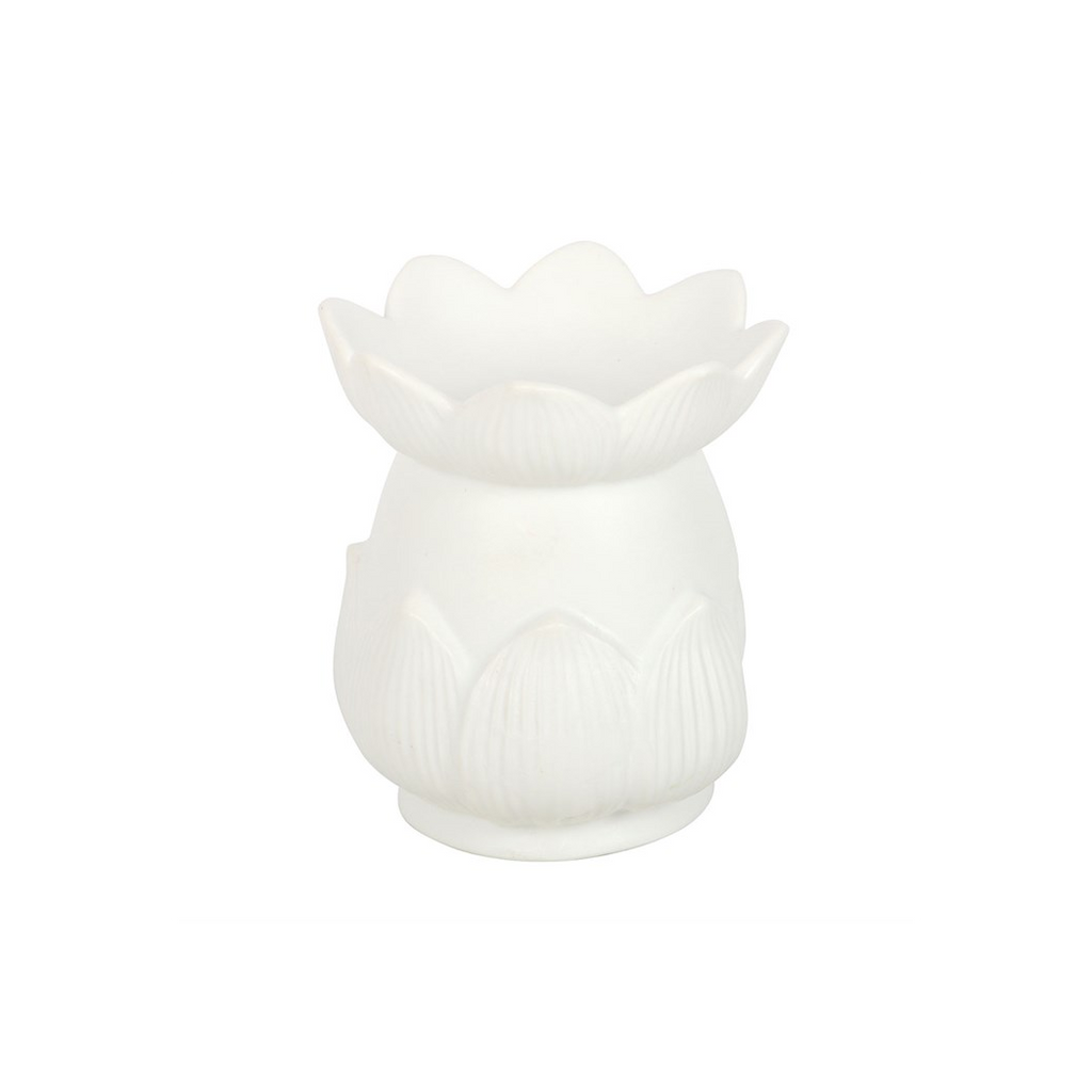 White Lotus Flower Oil Burner