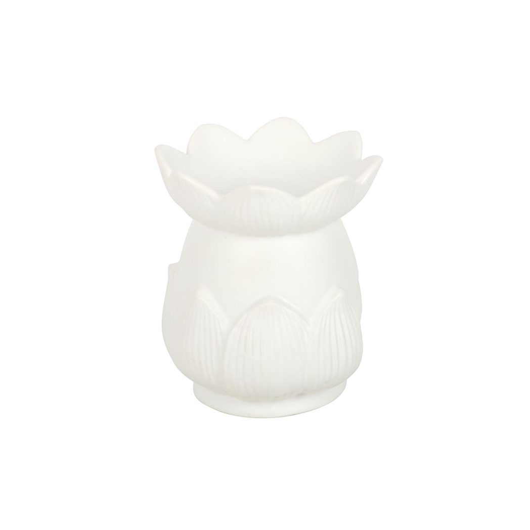 White Lotus Flower Oil Burner