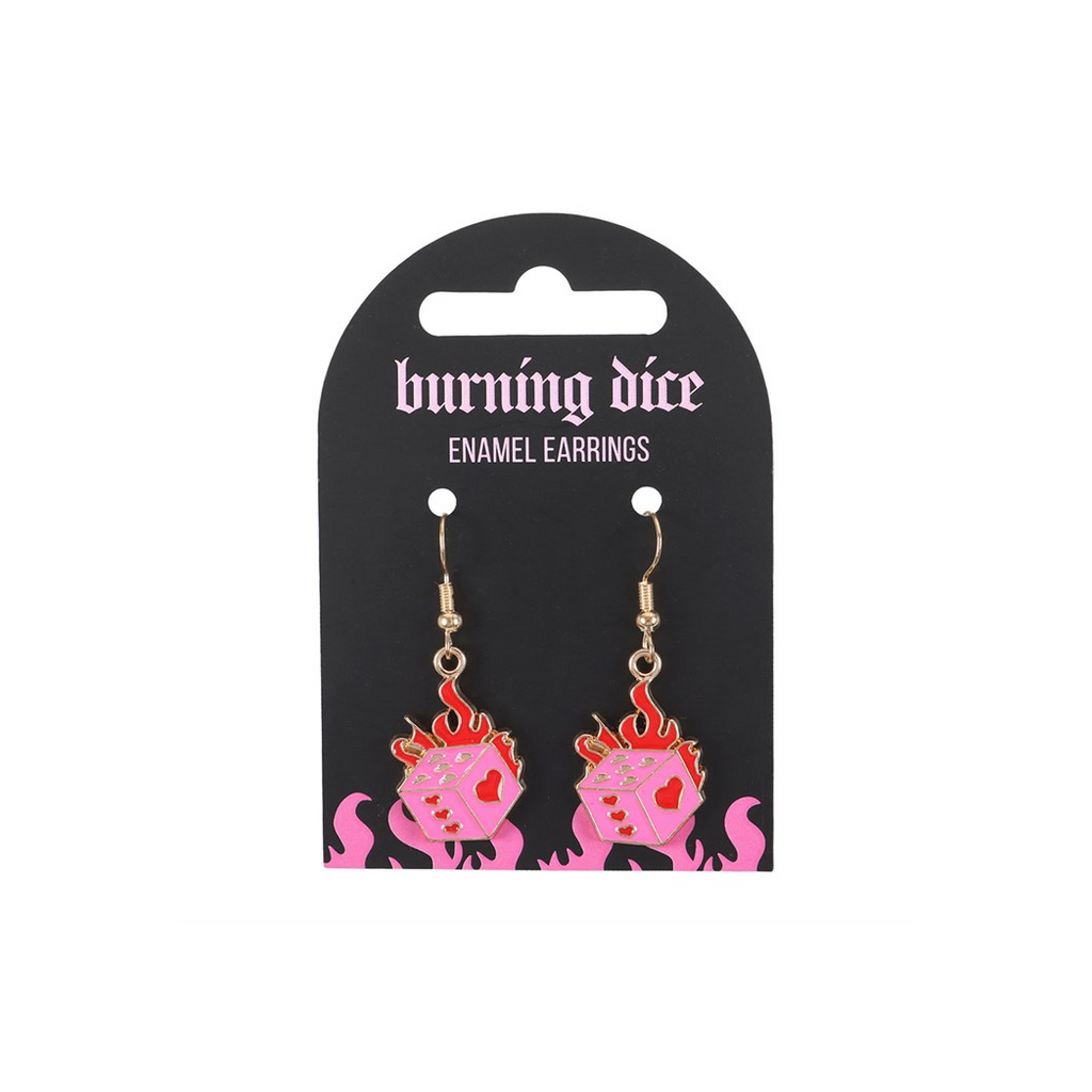 Burning Dice Earrings