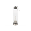 Clear Quartz Energising Glass Water Bottle