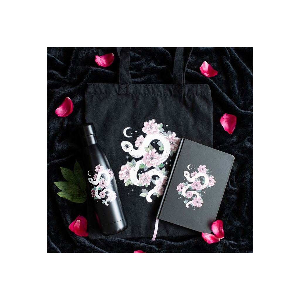 Floral Snake Metal Water Bottle