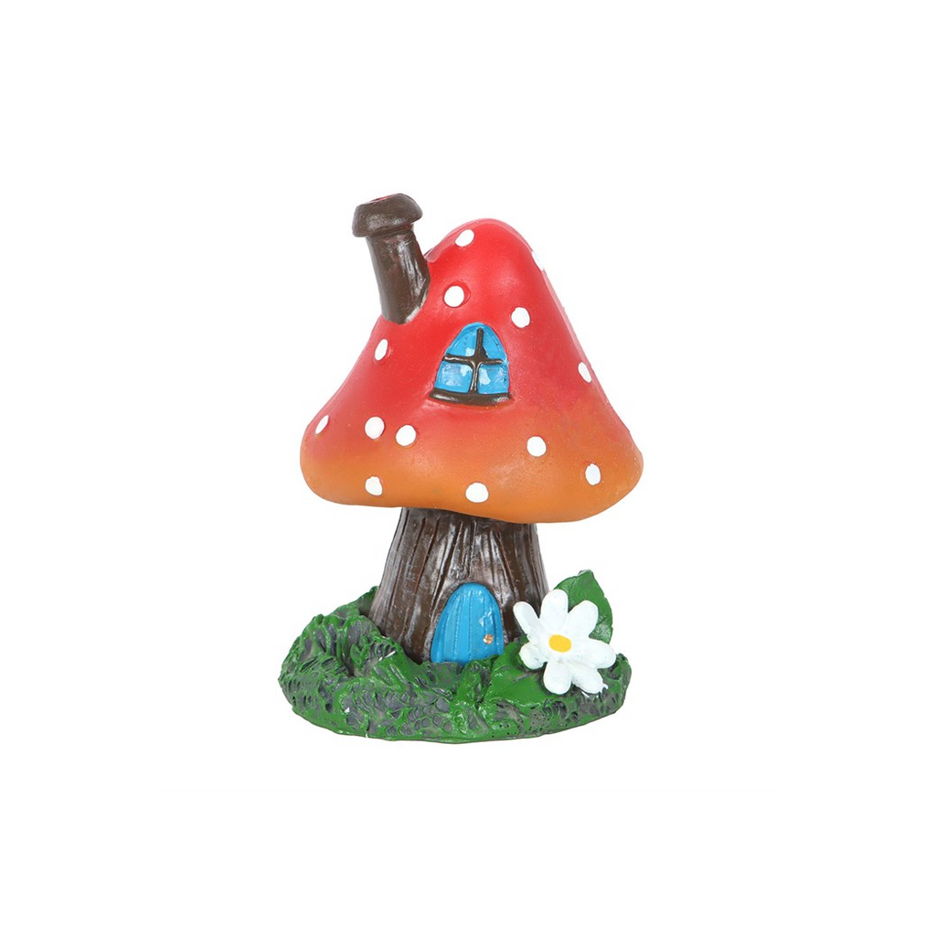 Red Smoking Toadstool Incense Cone Holder