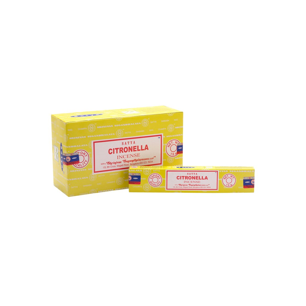 Set of 12 Citronella Incense Sticks by Satya