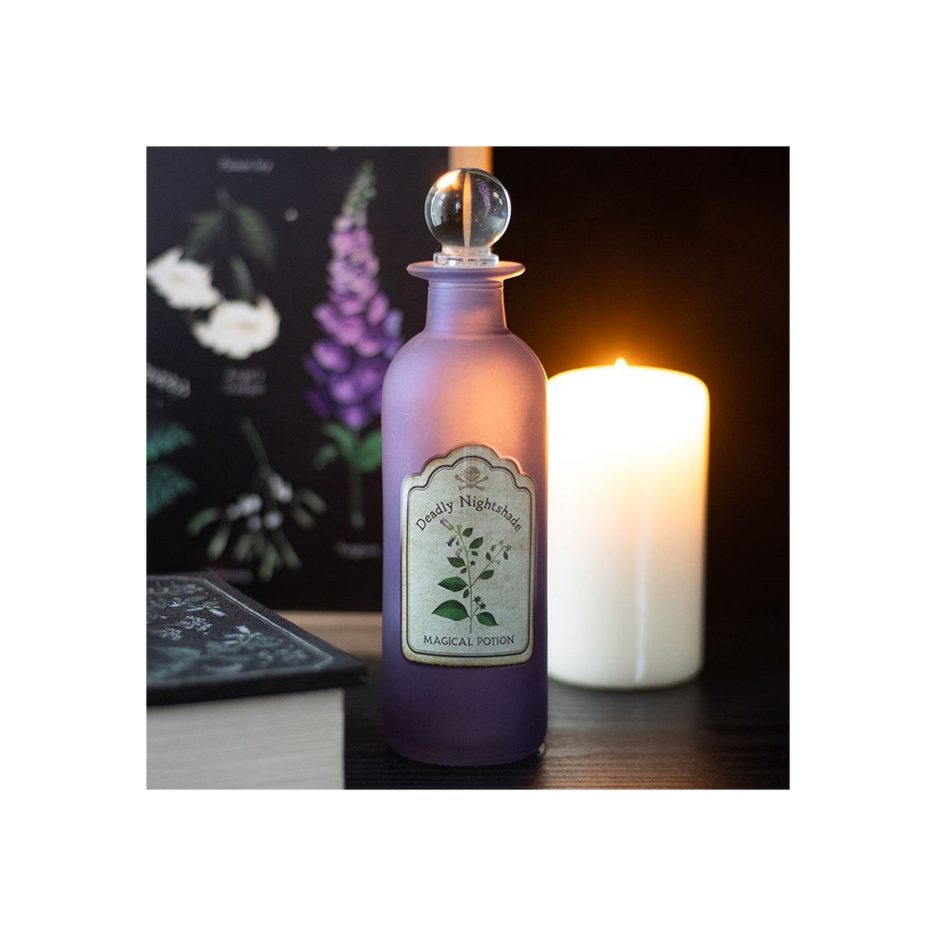 Deadly Nightshade Decorative Glass Potion Bottle