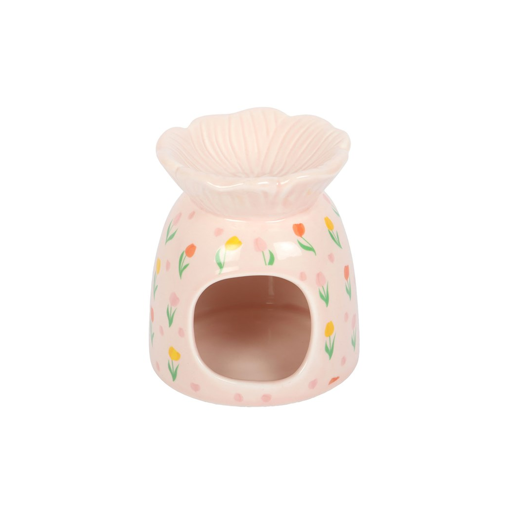 Tulip Print Oil Burner and Wax Warmer