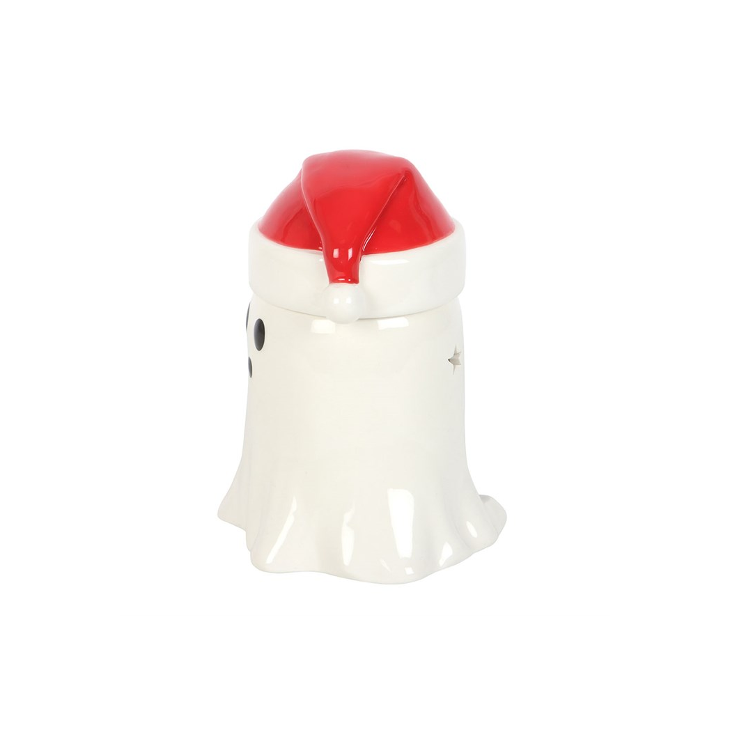 Ghost with Santa Hat Oil Burner and Wax Warmer