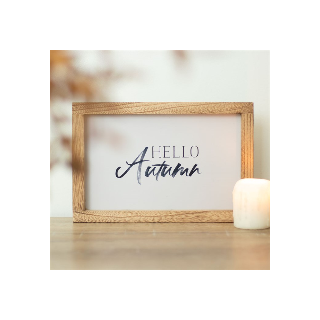 Hello Autumn Wooden Frame Sign