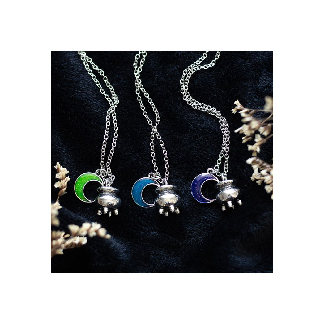 Set of 3 Coven Sisters Cauldron Charm Necklaces