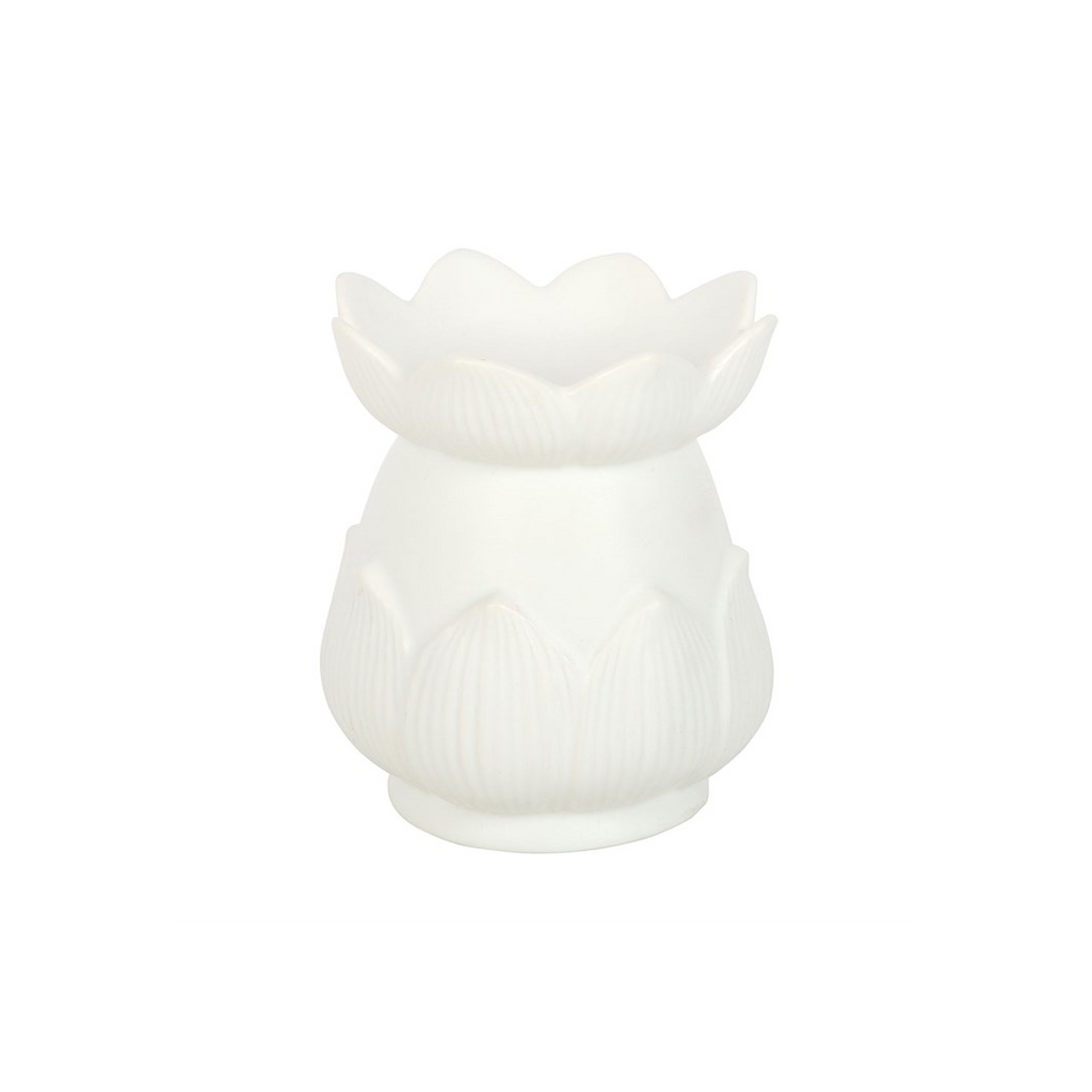 White Lotus Flower Oil Burner