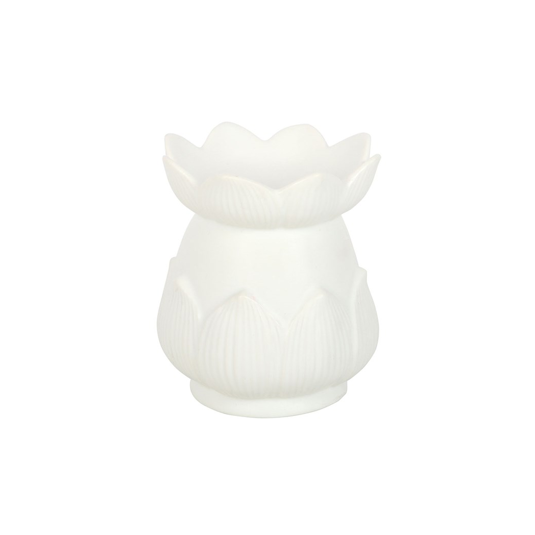 White Lotus Flower Oil Burner