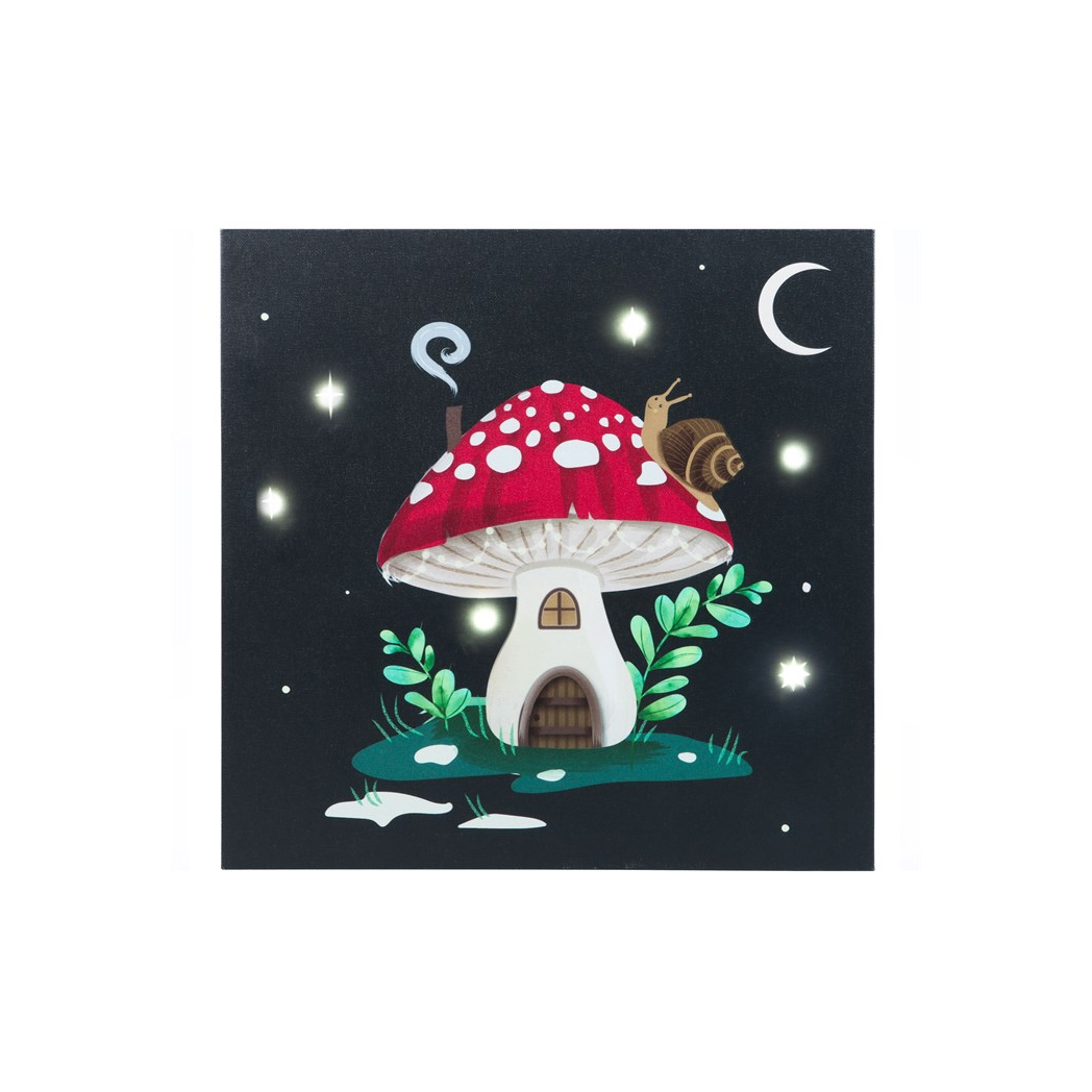 Gnome Sweet Gnome Light Up Canvas Plaque
