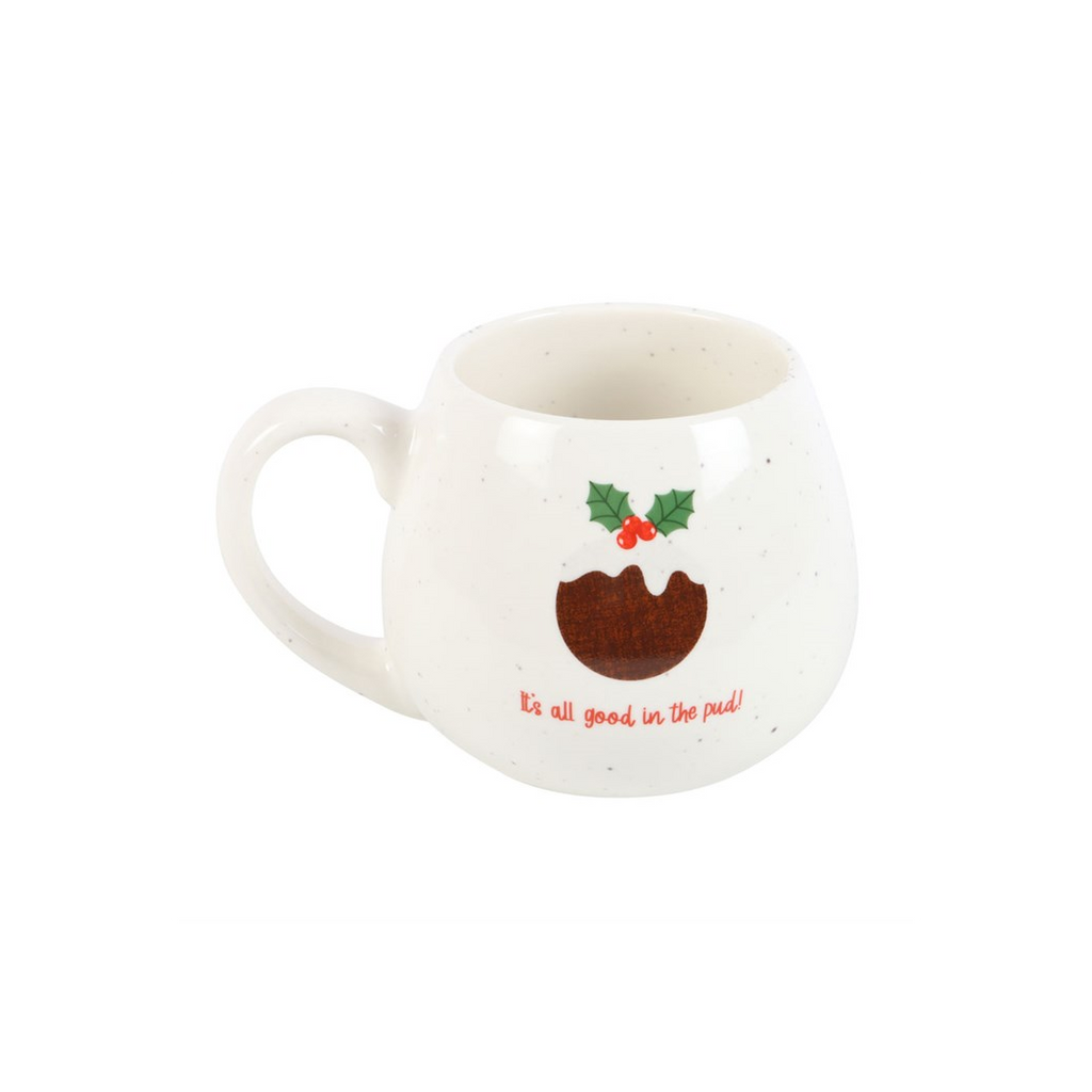 All Good in the Pud Rounded Christmas Mug