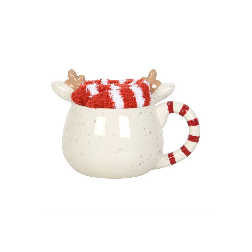 Rudolph Reindeer Mug and Socks Set