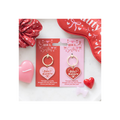 Pair of Soul Sisters Love Heart Keyrings
