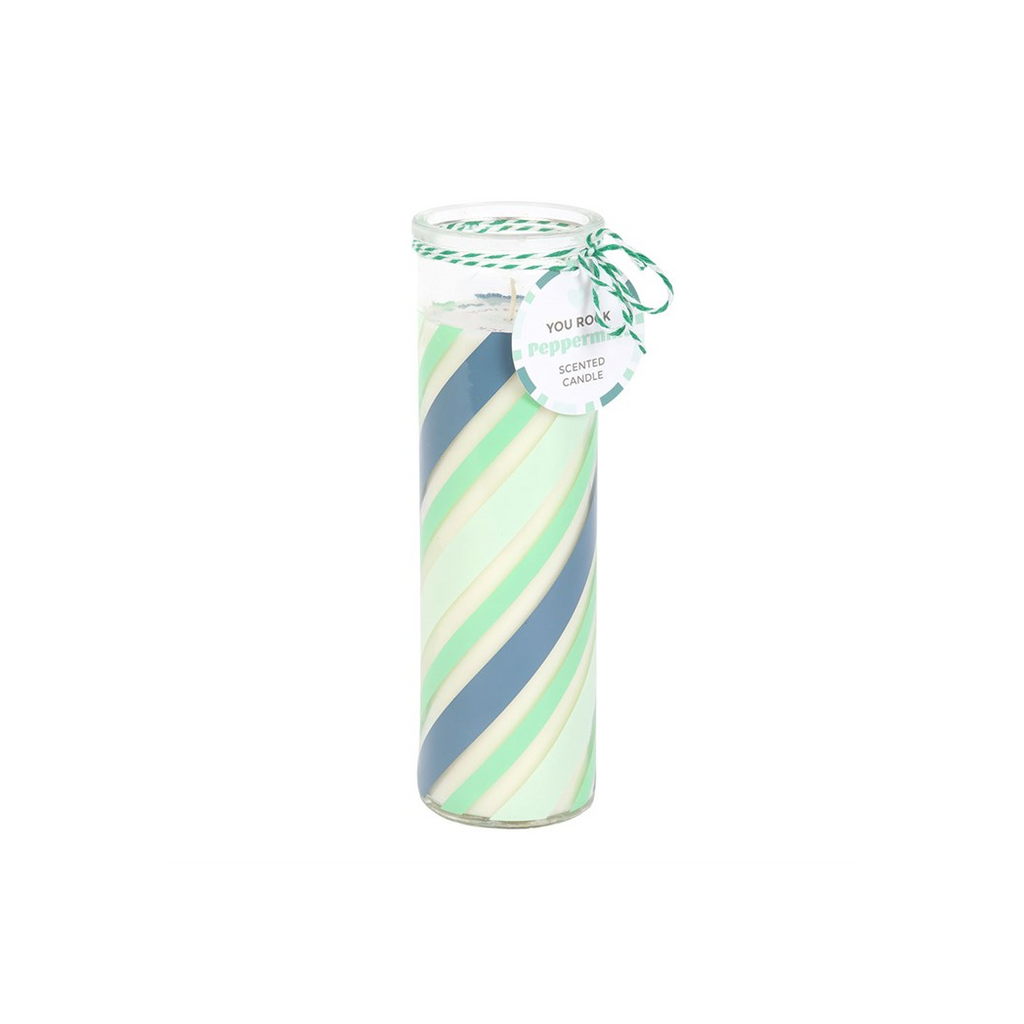 Candy Stripe Peppermint Tube Candle