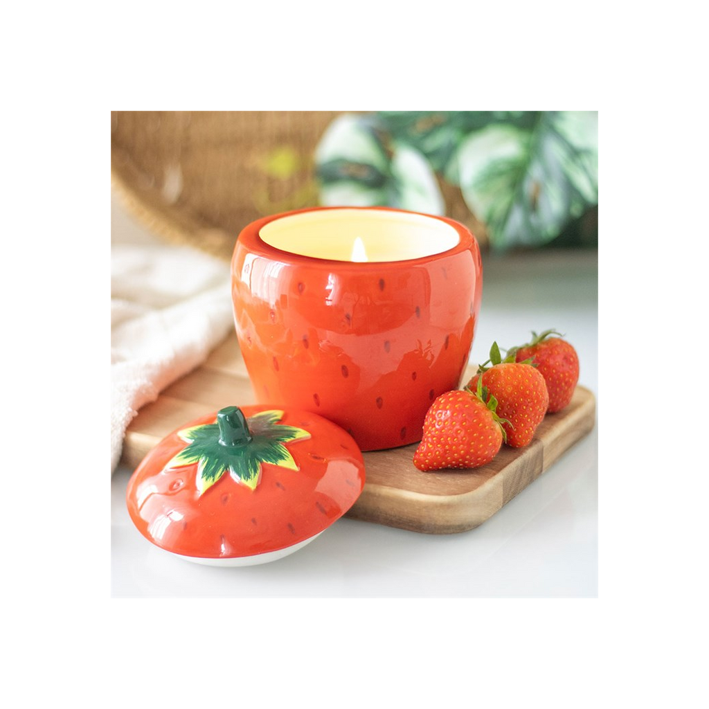 Strawberry Shaped Candle Jar