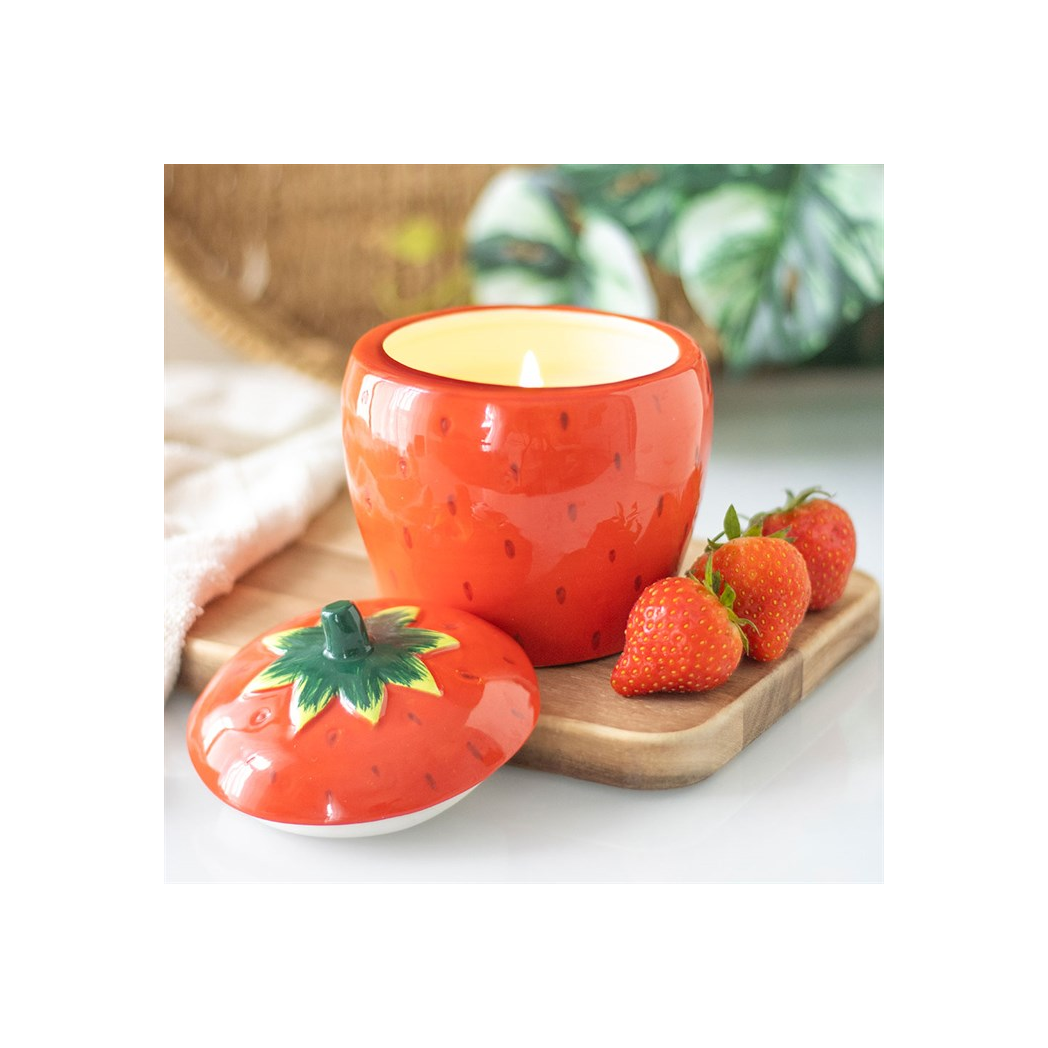 Strawberry Shaped Candle Jar