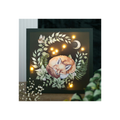 Sleeping Fox Light Up Canvas Plaque