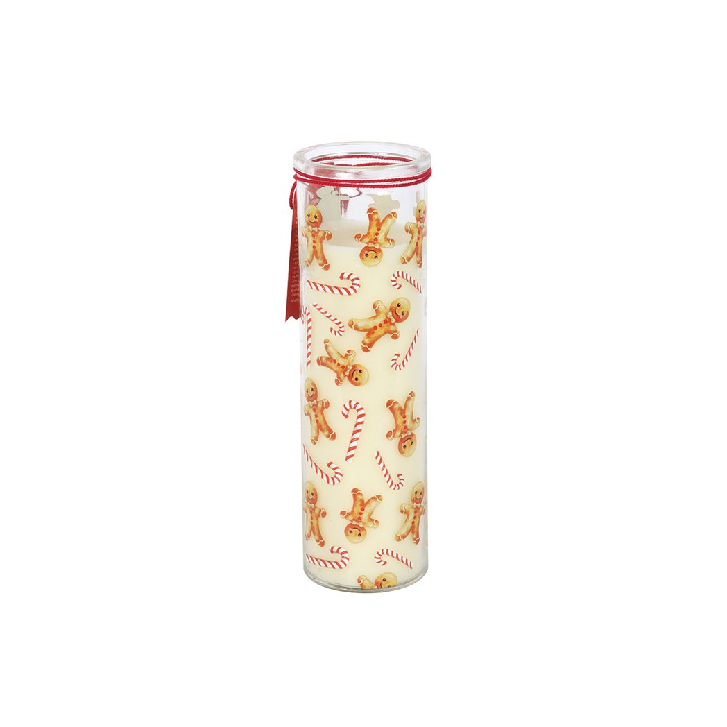 Candy Cane Warm Gingerbread Tube Candle