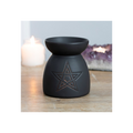 Black Pentagram Cut Out Oil Burner