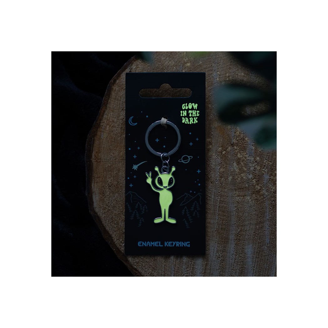 Glow in the Dark Alien Keyring