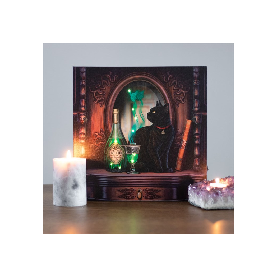 Absinthe Light Up Canvas Plaque by Lisa Parker