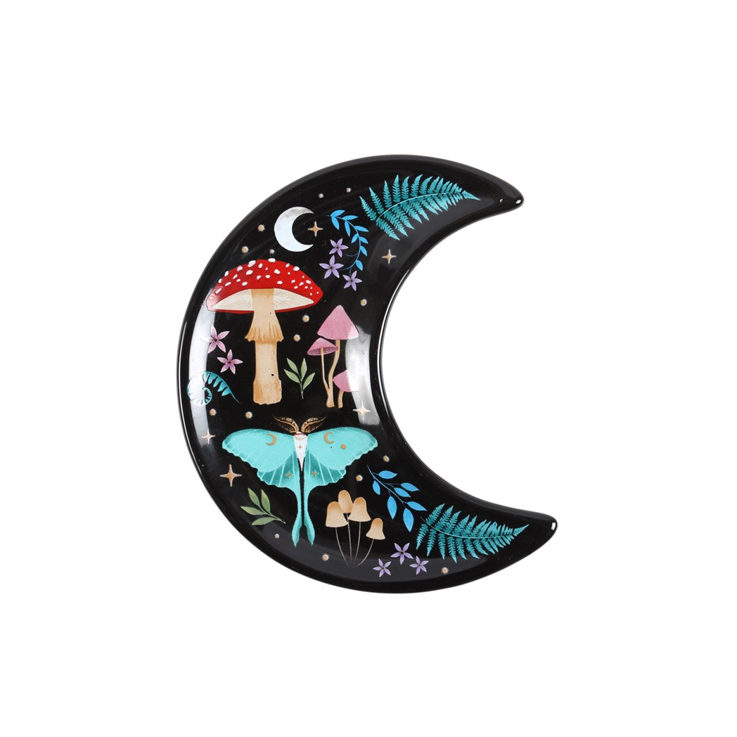 Crescent Moon Dark Forest Print Trinket Dish