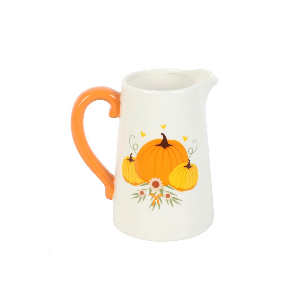 Autumn Pumpkin Ceramic Flower Jug