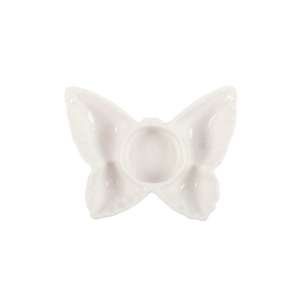 White Butterfly Tealight Candle Holder