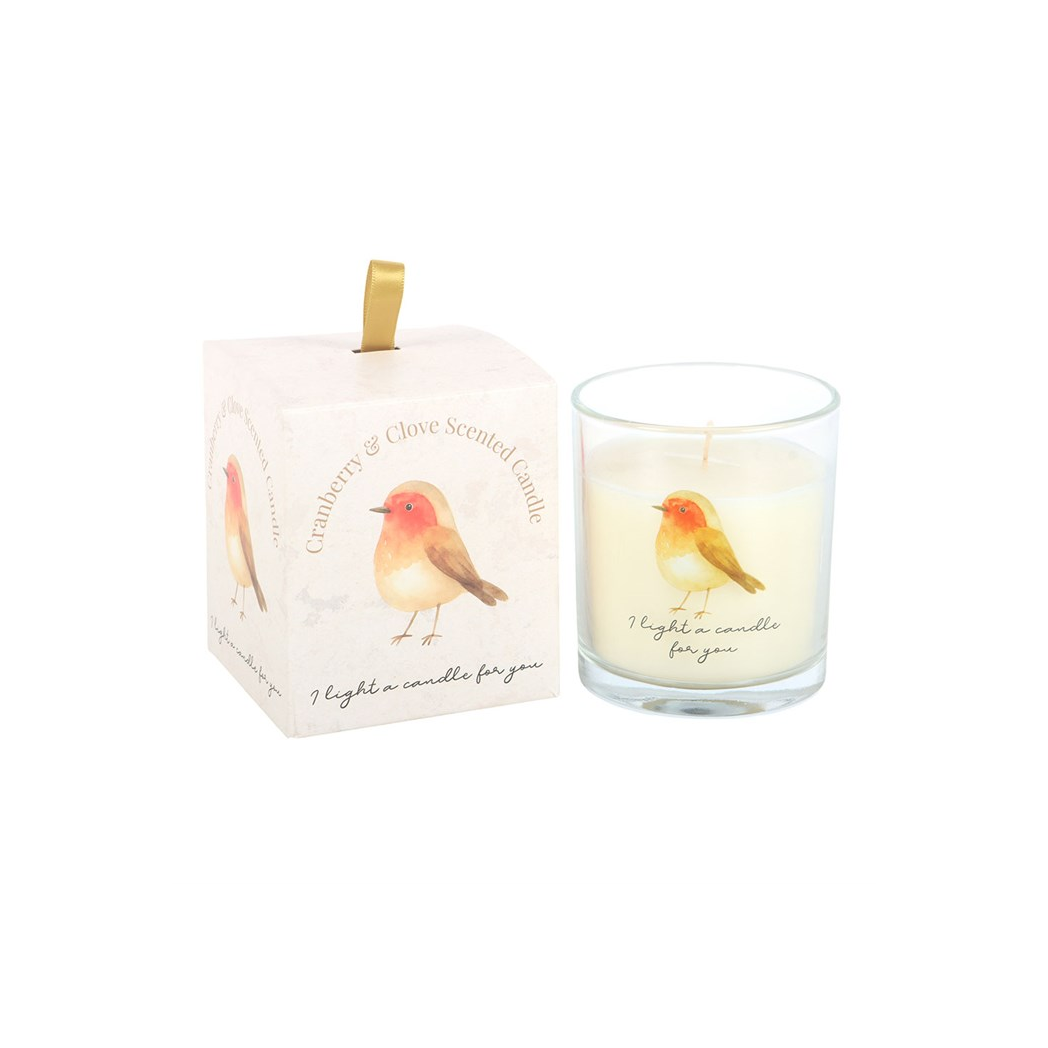 Robin Remembrance Cranberry & Clove Candle
