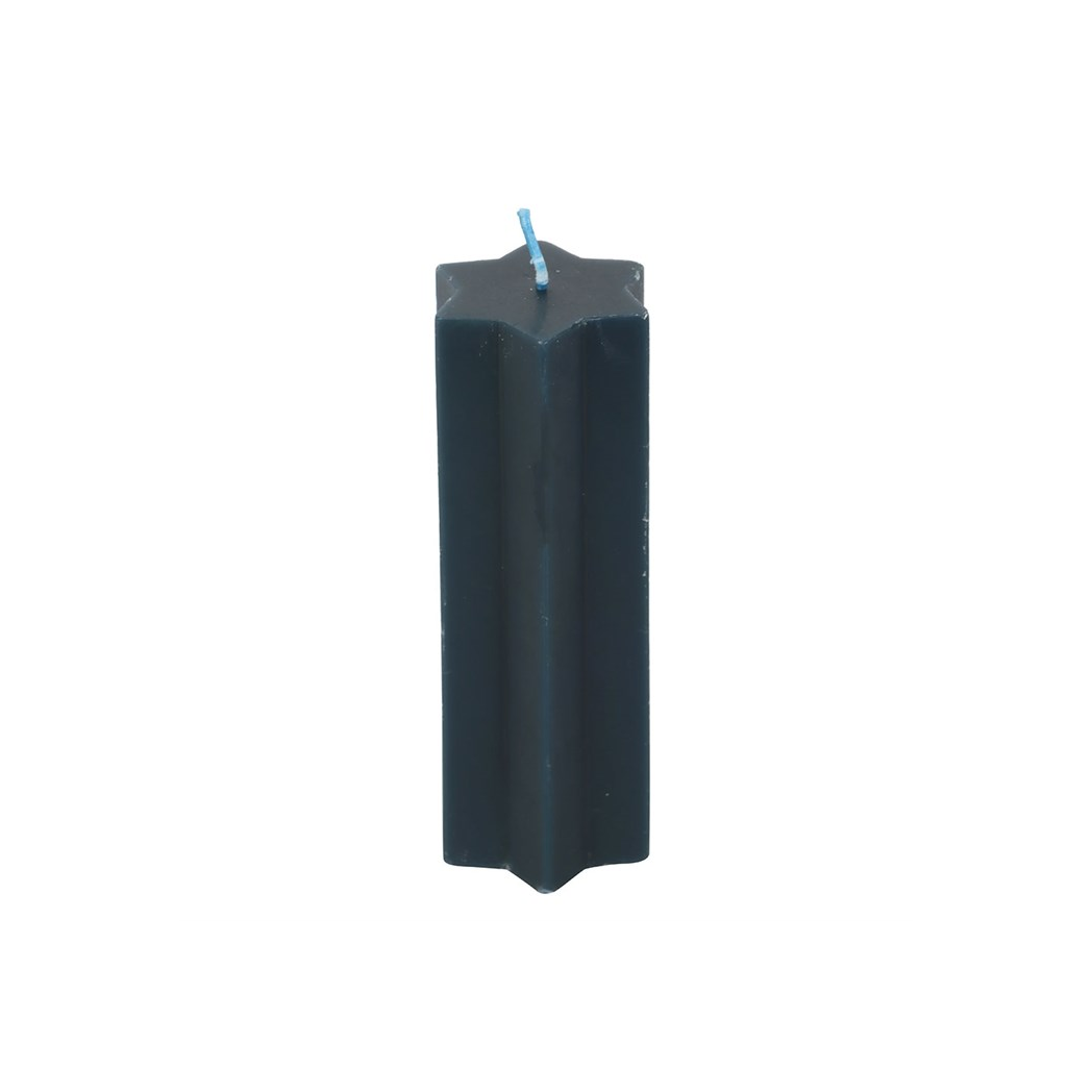 Navy Starry Night Star Shaped Taper Candle