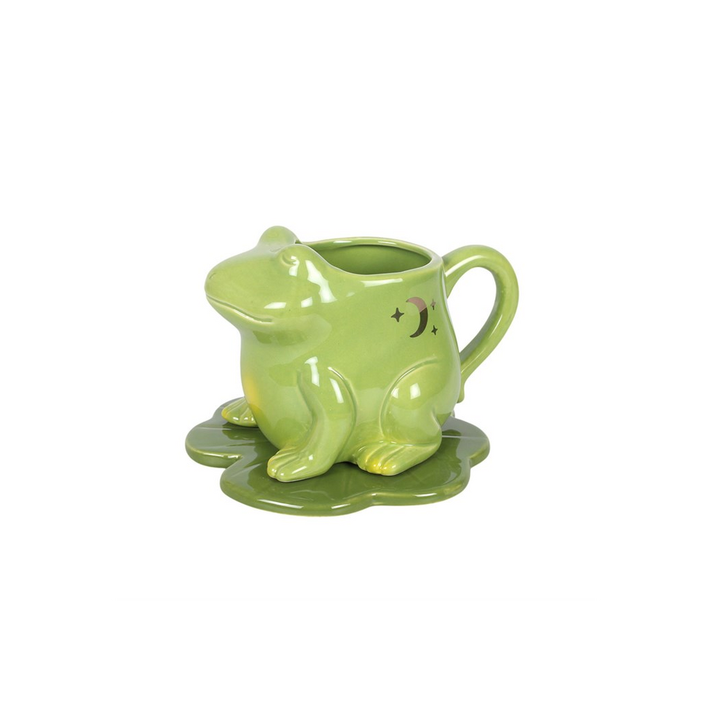 Luna Frog Shaped Mug and Lily Pad Saucer