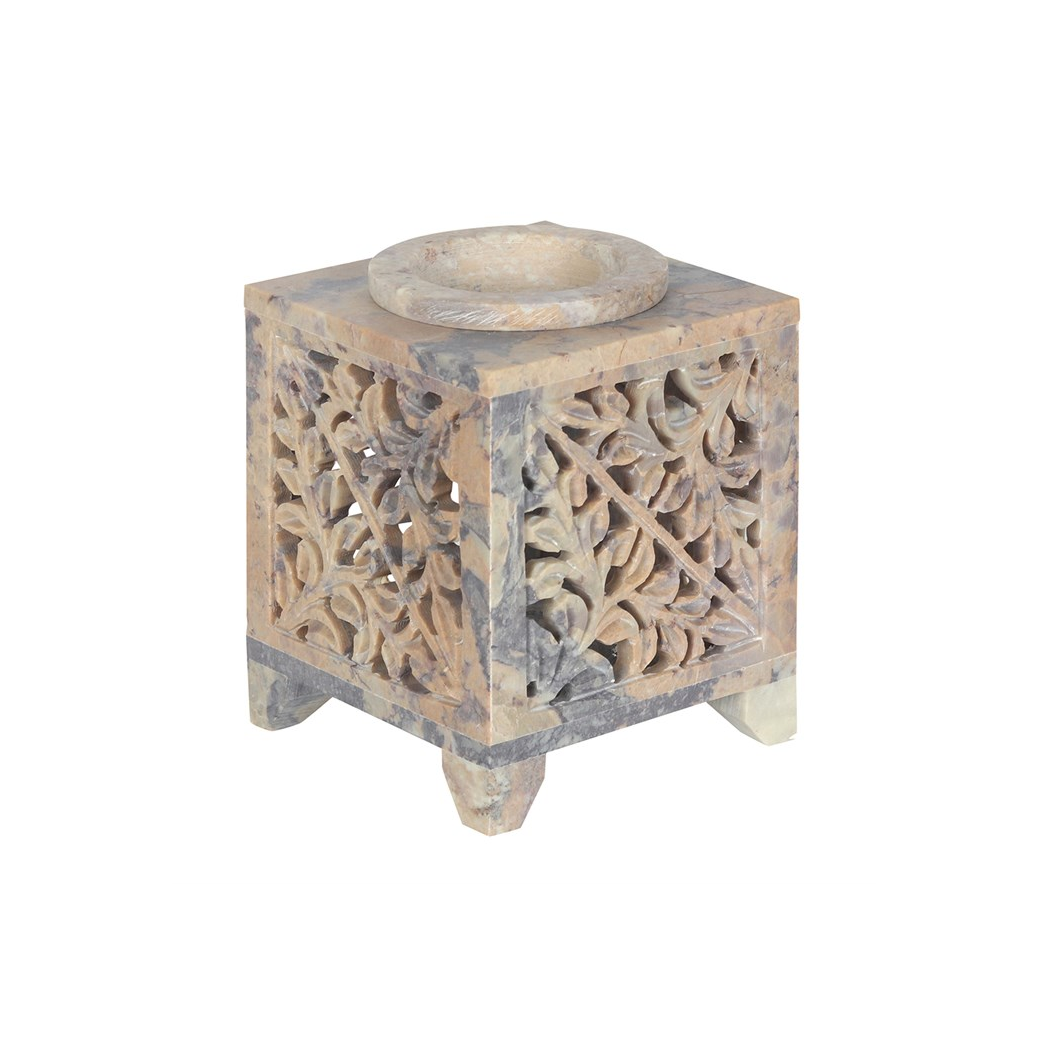 Moroccan Arch Cutout Soapstone Oil Burner