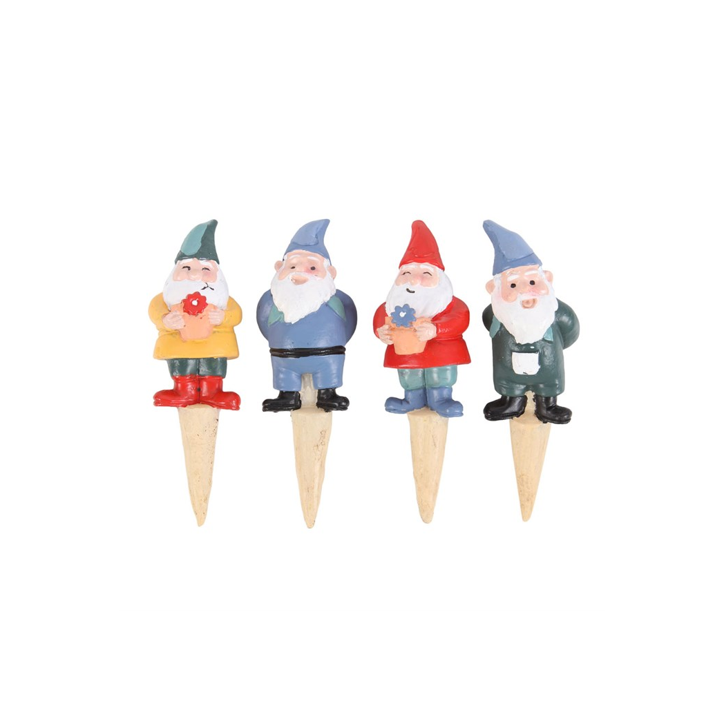 Set of 4 Mini Gnome Plant Pot Pals