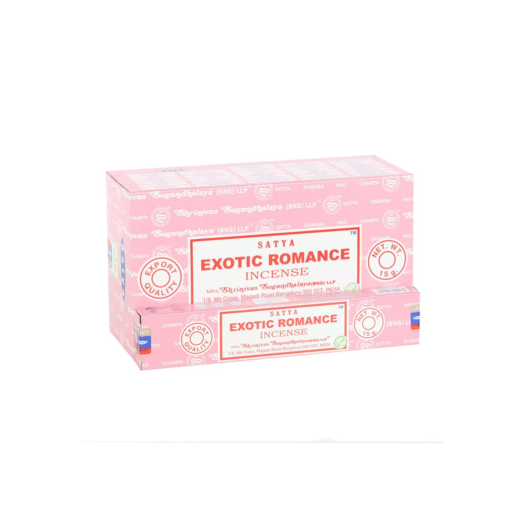 Set of 12 Satya Exotic Romance Incense Sticks (12/50)