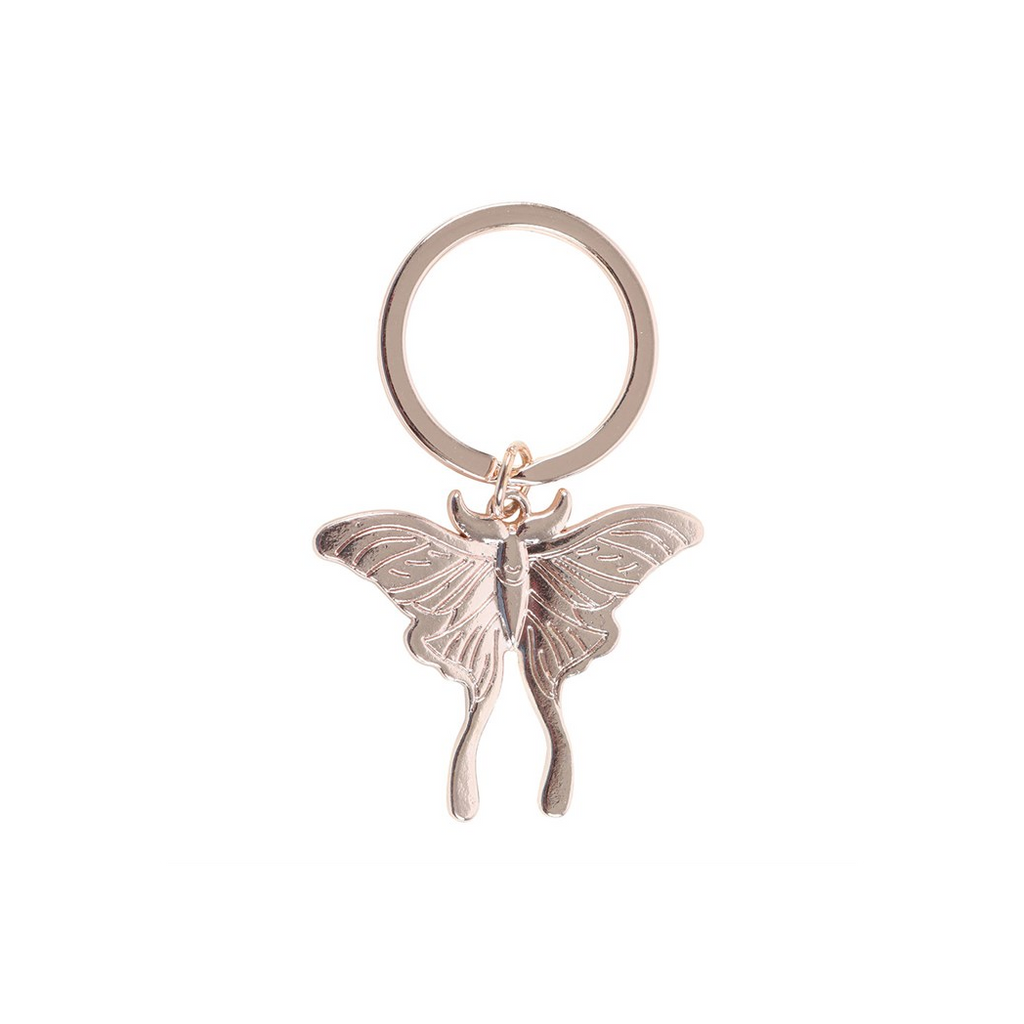 Light Luna Moth Keyring